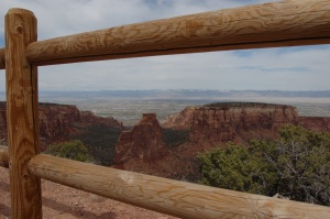View of Independence Rock and the Grand Valley on the Colorado National Monument 